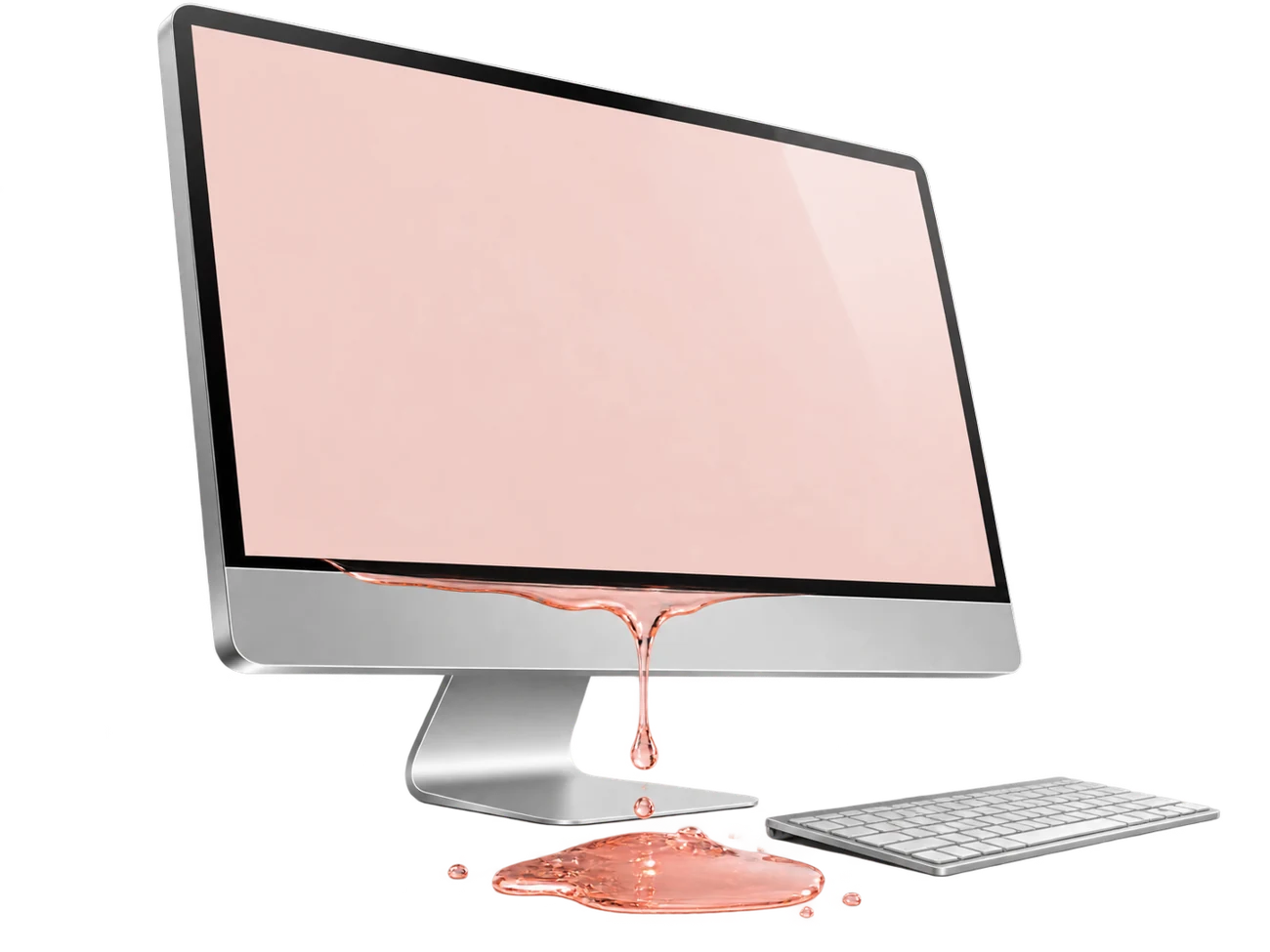 Clinic computer with a visible salmon-pink revenue leak